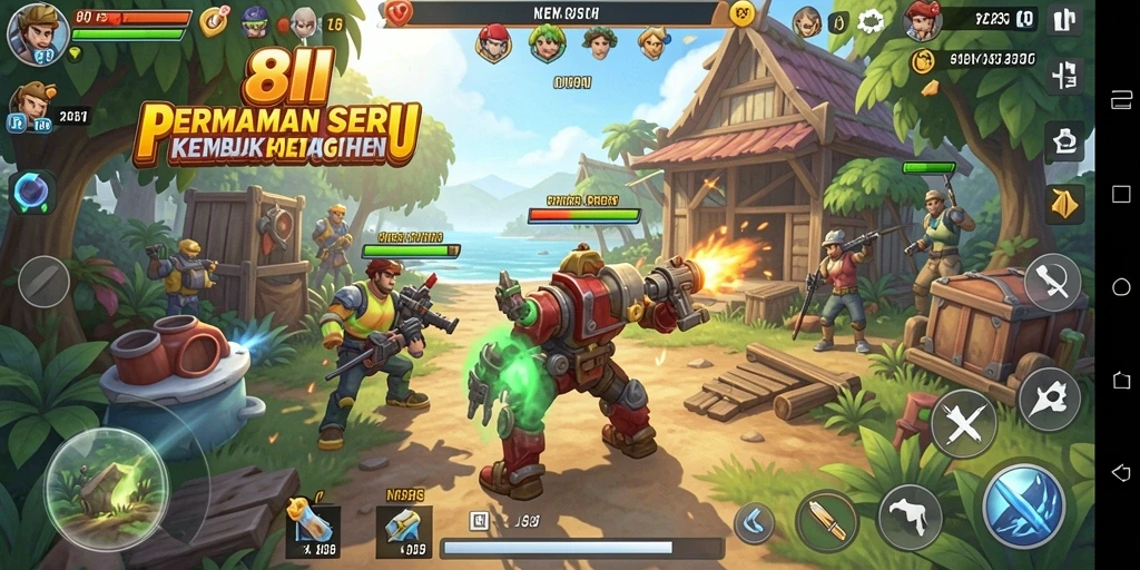 Gameplay Arcade seru dan menantang di 8II.
