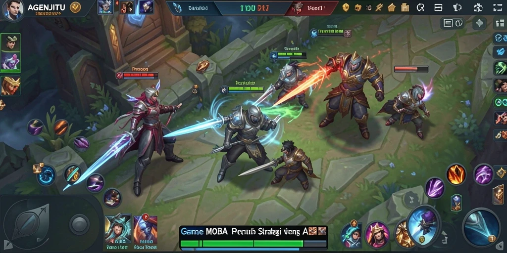 Tampilan permainan MOBA AGENJITU yang seru dan menakjubkan.