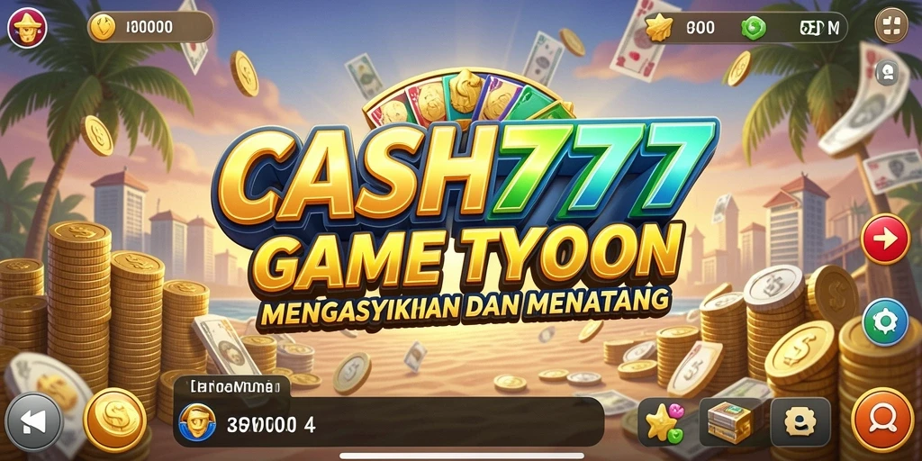 Tampilan gameplay CASH777 dengan strategi mengelola bisnis secara efektif.