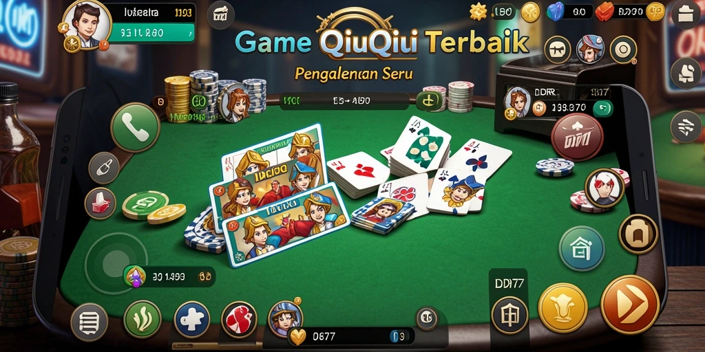 Tampilan gameplay QiuQiu yang seru dan interaktif.