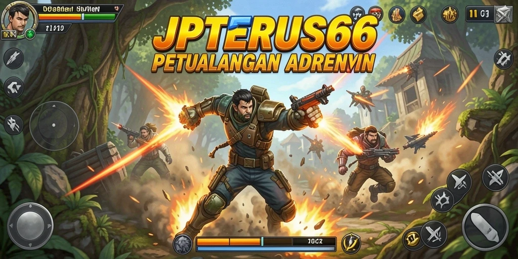 Tampilan aksi mendebarkan dalam JPTERUS66 dengan gameplay intens.
