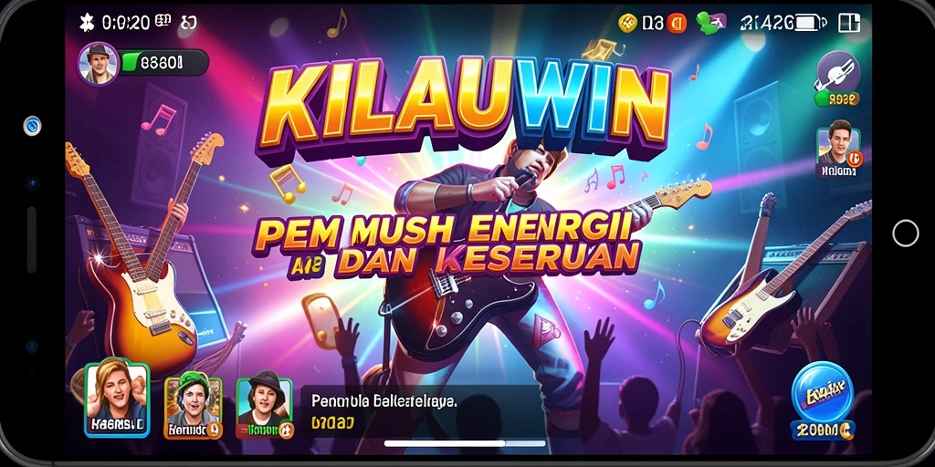 Screenshot gameplay KILAUWIN yang menunjukkan tantangan musik yang seru.
