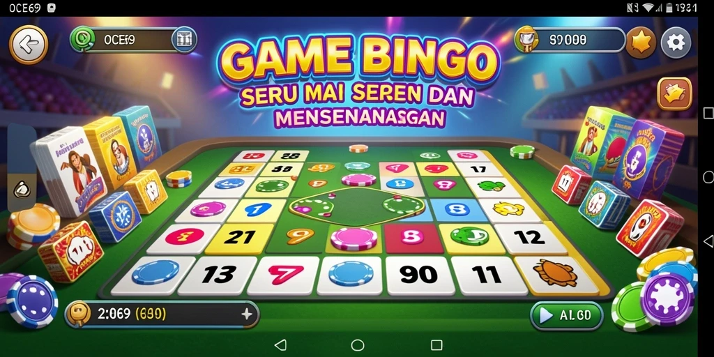 Tampilan gameplay Bingo yang seru dan interaktif di OCE69