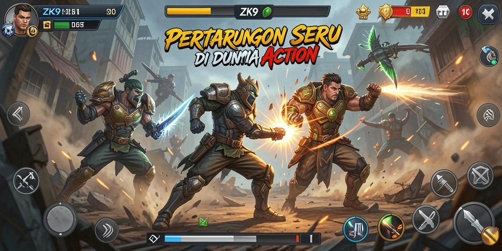Tampilan seru gameplay ZK9 dengan aksi menegangkan.